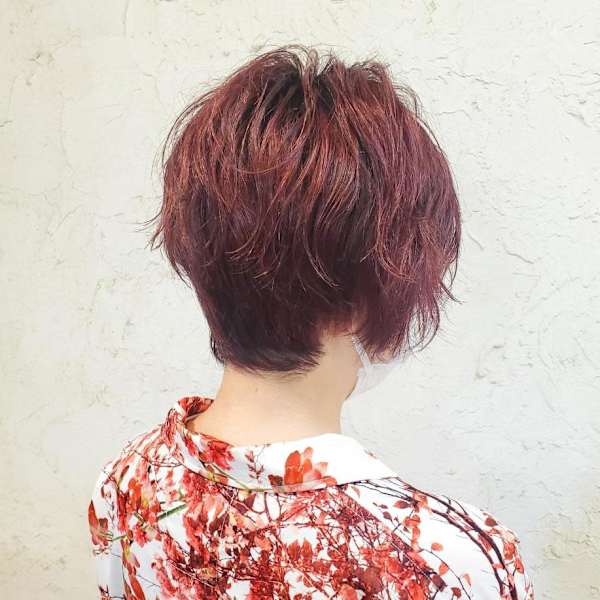 【Flor】*ガーリーショート+ダスティピンク*