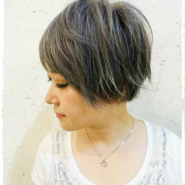 【Flor】*パールグレージュ×切りっぱなしshort