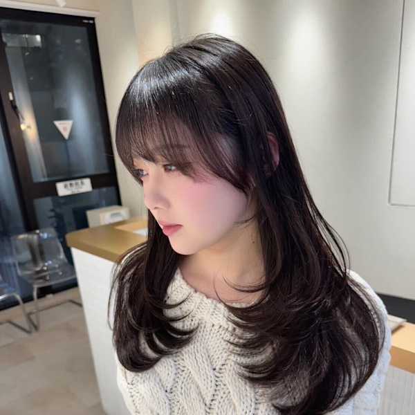 髪質改善*ふわっと黒髪レイヤーカット*【Zina福岡天神】