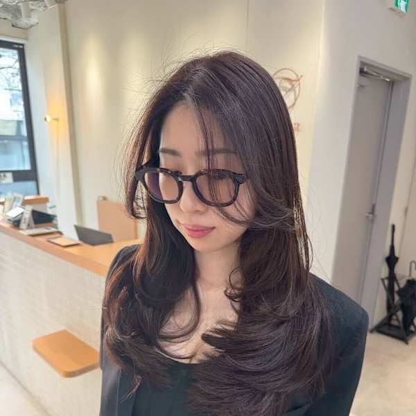 髪質改善＊前髪なしレイヤーカットロング＊【Zina福岡天神】