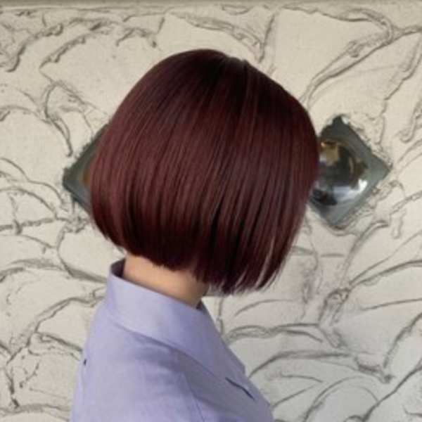 チェリーピンク|ハイトーンカラー|ボブ|切りっぱなし【花巻】|Nadia by charis【ナディアバイカリス】 花巻 | 北上