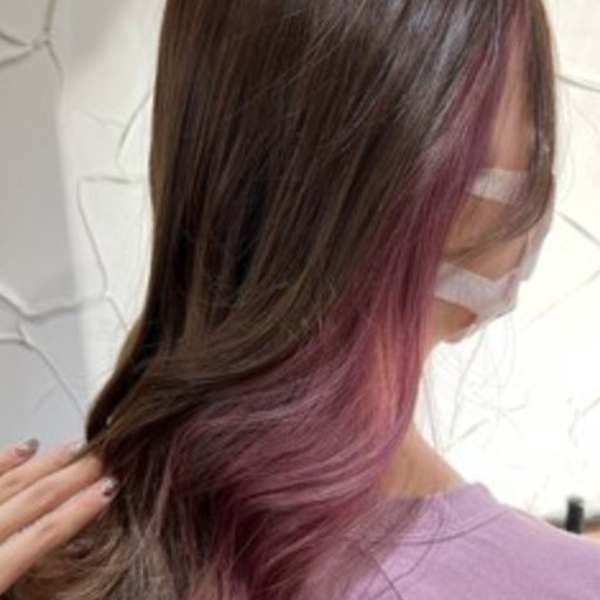 ピンクラベンダー|インナーカラー|韓国【花巻|北上】