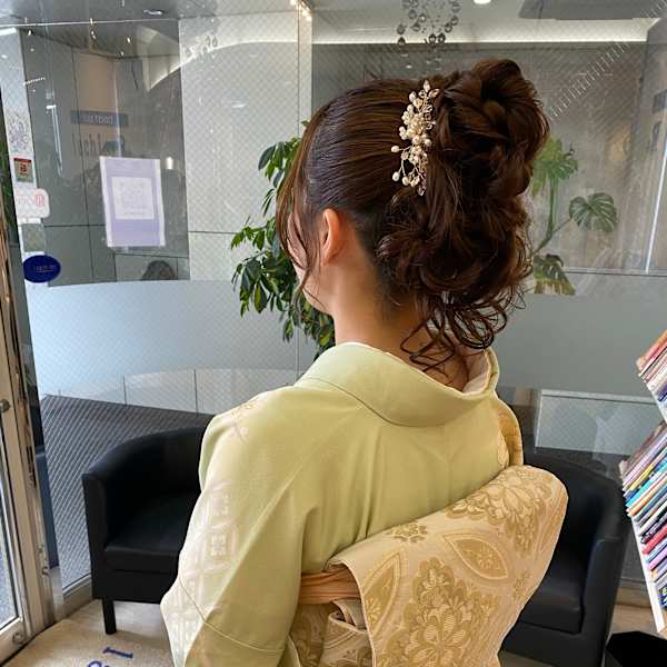 訪問着/お着付け/ヘアセット/和装アレンジ