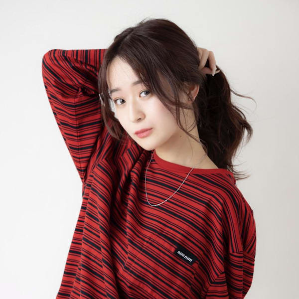 艶髪♪ワインレッド×ウェーブロング|SOURCE 天王寺