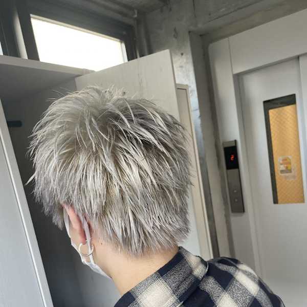 スパイキーショート/ホワイトカラー/メンズショート