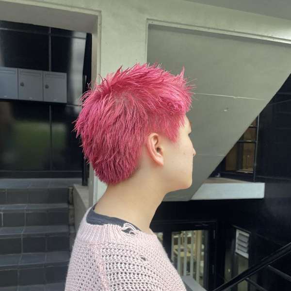 メンズショート/スパイキーショート/ピンク