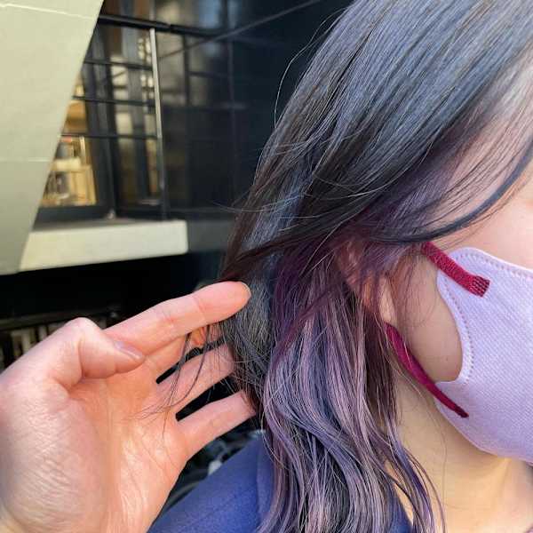 ラベンダーインナーカラー/ラベンダーピンク/波巻き|ACT 仙台店