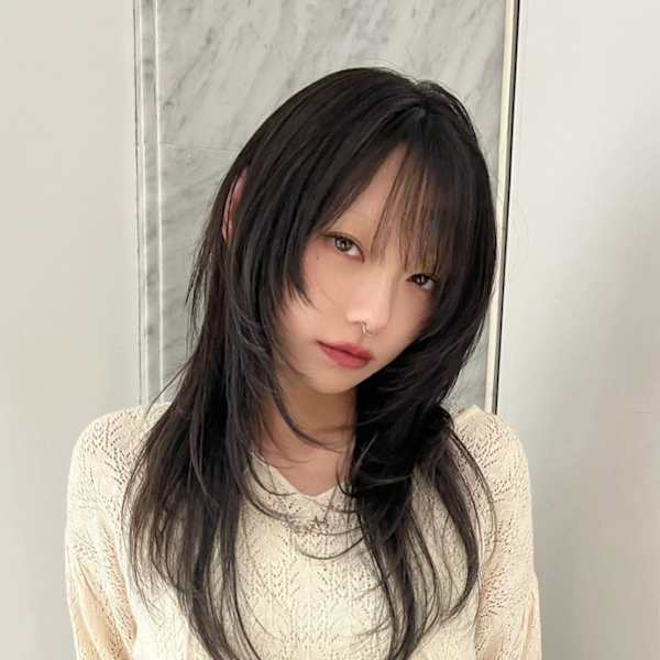 レイヤーカット　デザインカラー　ハイトーン　表参道/原宿