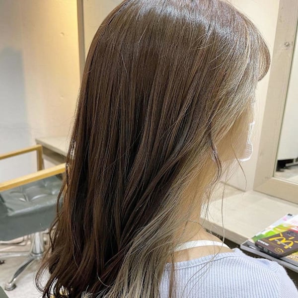 ホワイトベージュ/ミルクティーベージュ/インナーカラー