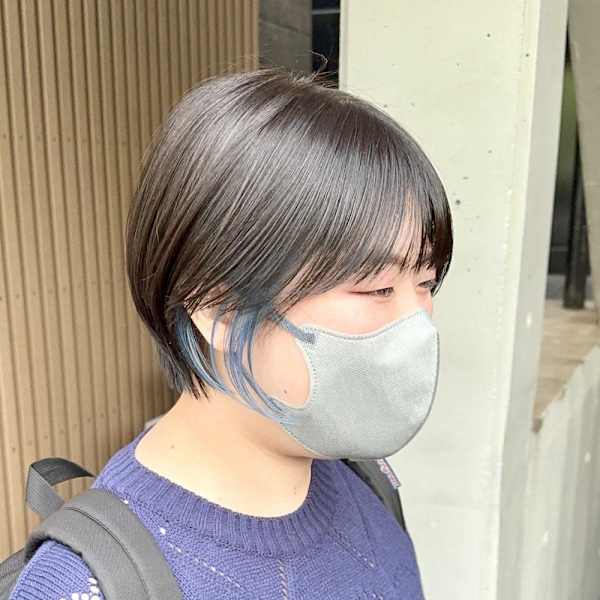 ショートボブ/マッシュショート/インナーカラー