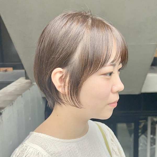 ショートボブ/丸みショート/耳掛けショート