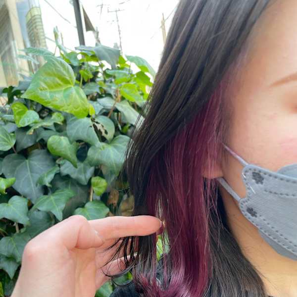 ピンクパープル×パープルカラー　インナーカラー