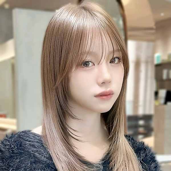 ボブ/レイヤーカット/縮毛矯正/韓国ヘア/顔周り/原宿/前髪