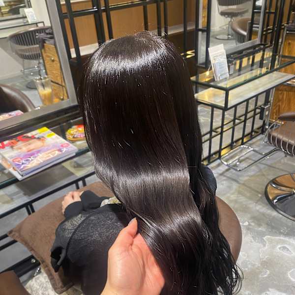 カラー/イルミナカラー/暗髪/艶髪/ラベンダーグレージュ