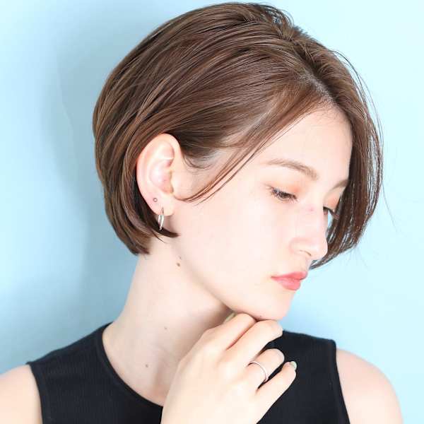 ショート・ボブ/白髪ぼかし/ハイライト/絶壁解消/40代/