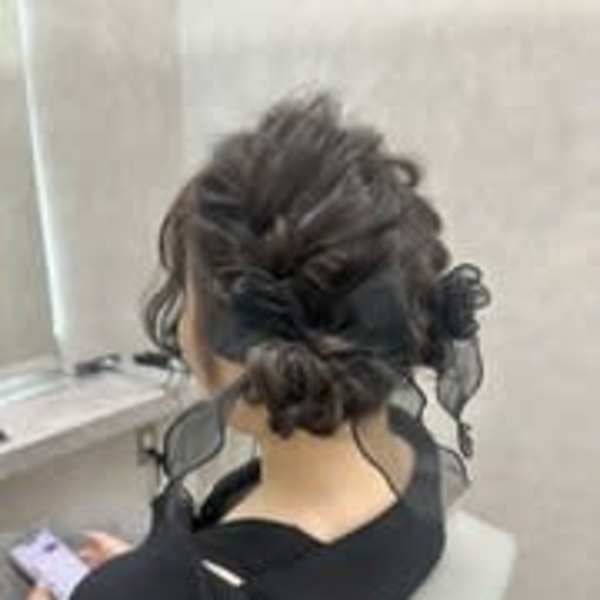 10代20代リボンアレンジパーティーヘアセット/札幌大通駅個