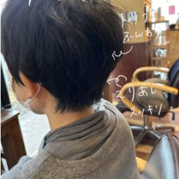 黒髪/ハンサムショート