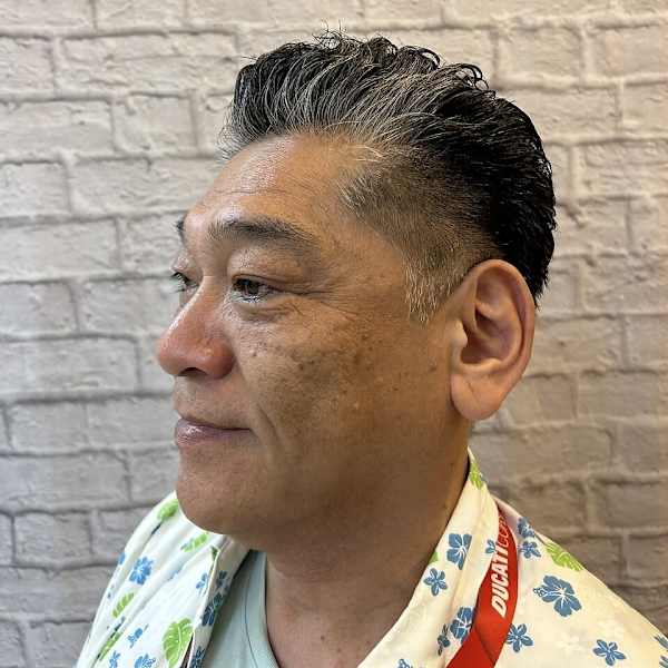 オールバックパーマ×6mm刈り上げ！