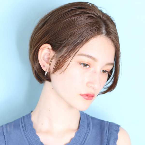 ショート・ボブ/面長/前髪なし/絶壁解消/30代/40代/