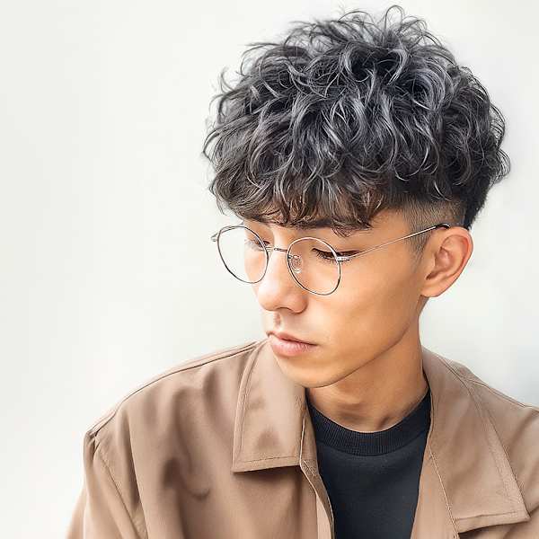 20代30代40代　モテ黒髪マッシュパーマ|RITUEL&MORIS+n