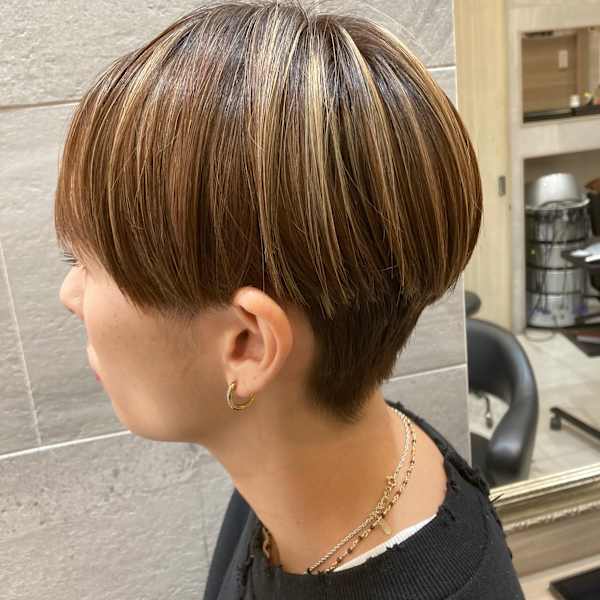 ハイライト×ハンサムショート