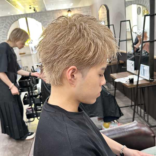 スパイキーショート/ハイトーン/アップバング|Luxo by Afinar