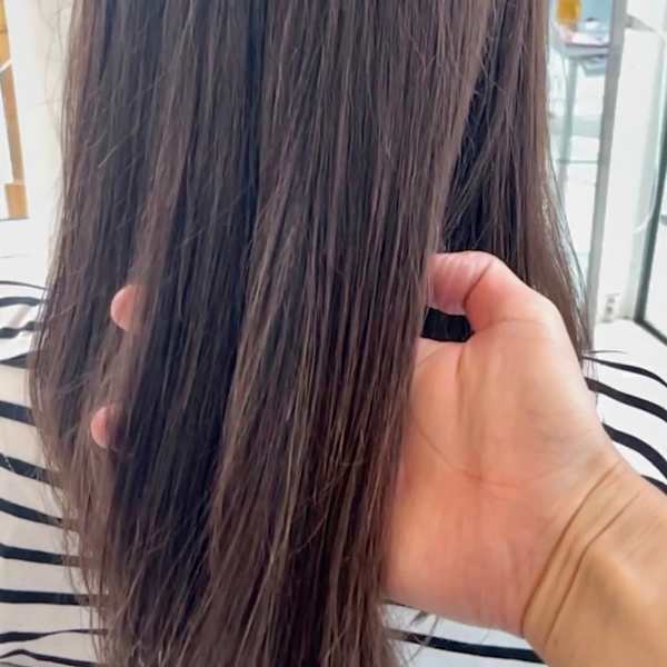 アフター → ビフォア　右にスワイプ【白髪染め/脱白髪染め】