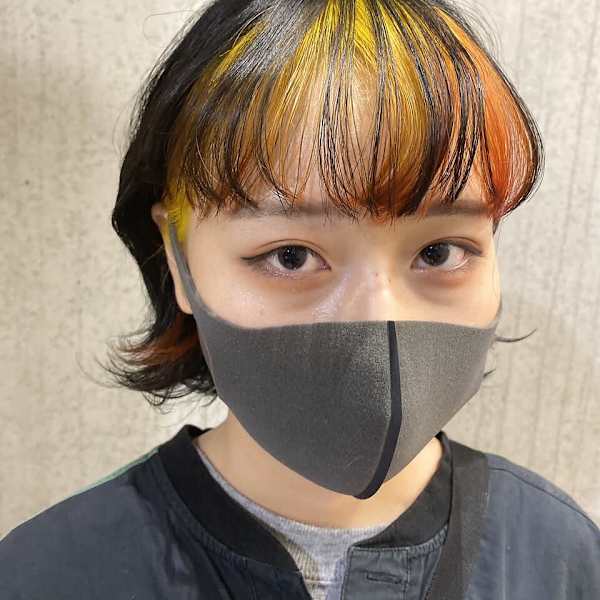 ダブルカラー/ベージュ/ケアブリーチカラー/インナーカラー