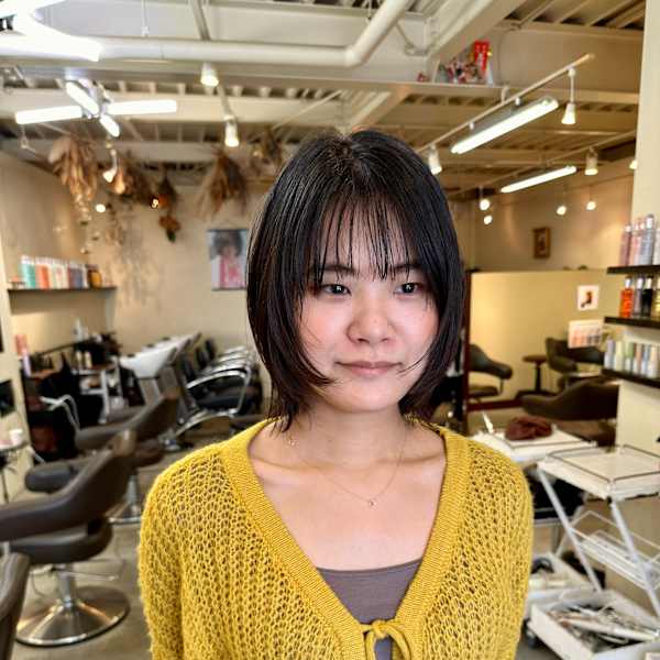 小顔カット/顔周りレイヤー/ボブウルフ