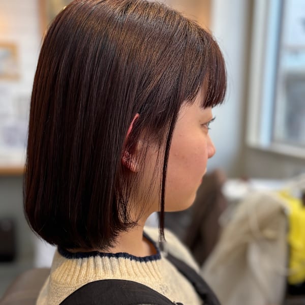 髪質改善ストレート×ボブスタイル