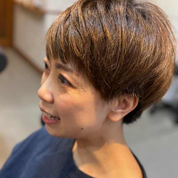 マッシュショート＋Wカラー