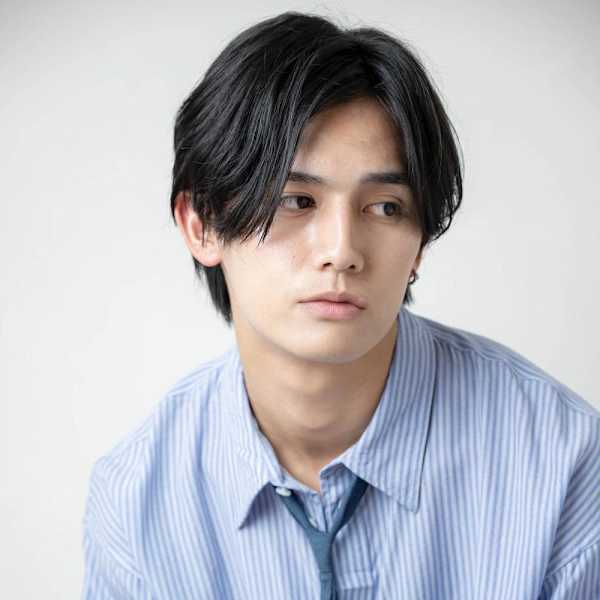 ナチュラルセンターパート/メンズ