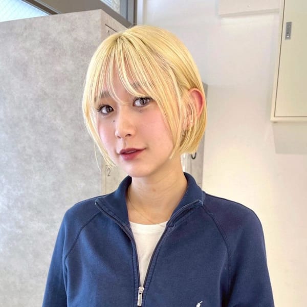 【rizu】ハイトーンボブ/ブロンドヘア