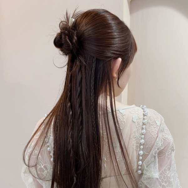 ヘアセット ヘアアレンジ カチモリ 韓国ヘア お団子ヘア