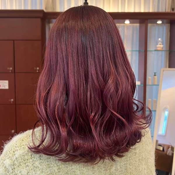 stylist橋本海が作るワインレッドカラー|BRANCHE JR勝川駅南口店