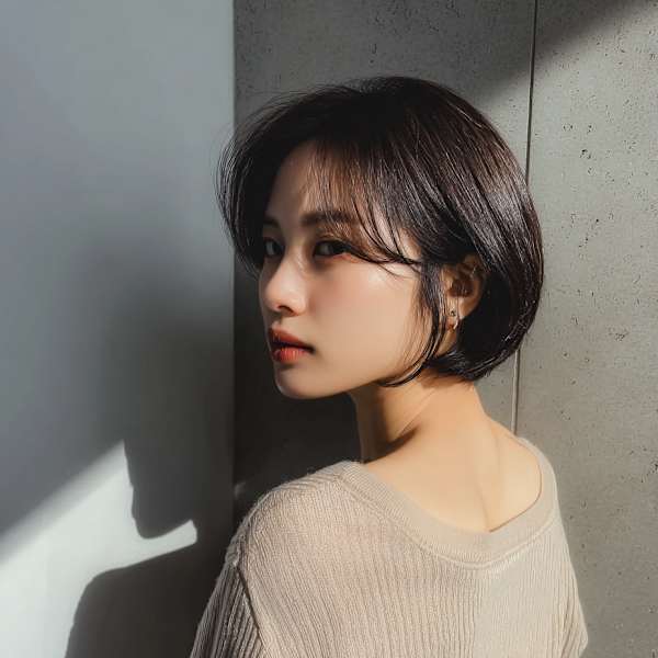 透けバング×美フォルム大人ショート |shell吉祥寺【白髪ぼかし/ハイライト/髪質改善/縮毛矯正/ショート】