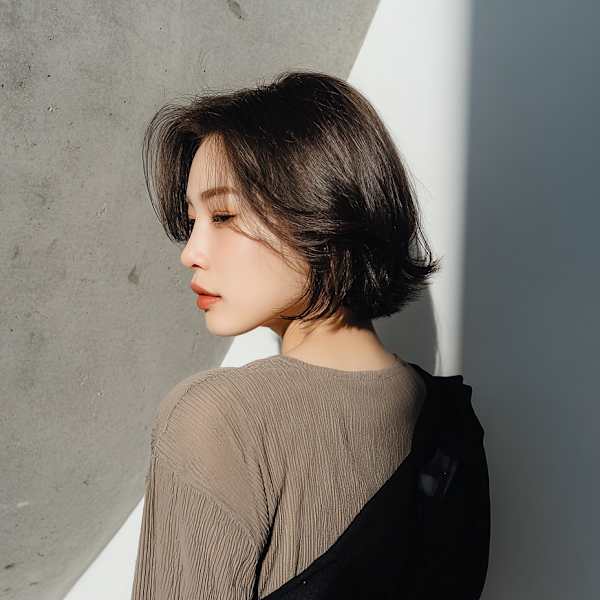 ゆるやか外ハネ×大人ニュアンスボブ |shell吉祥寺【白髪ぼかし/ハイライト/髪質改善/縮毛矯正/ショート】