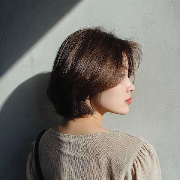 ふんわりレイヤーで魅せる上品ショート |shell吉祥寺【白髪ぼかし/ハイライト/髪質改善/縮毛矯正/ショート】