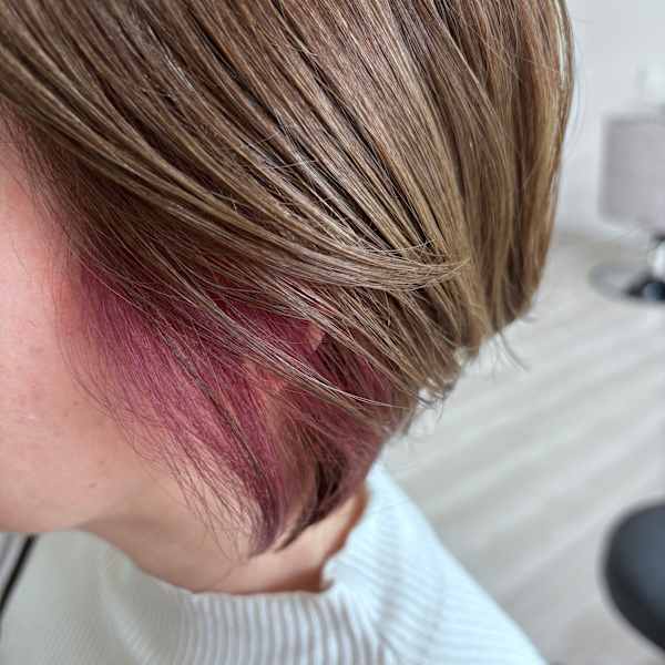 大人かわいい*上品ピンクのインナーカラー