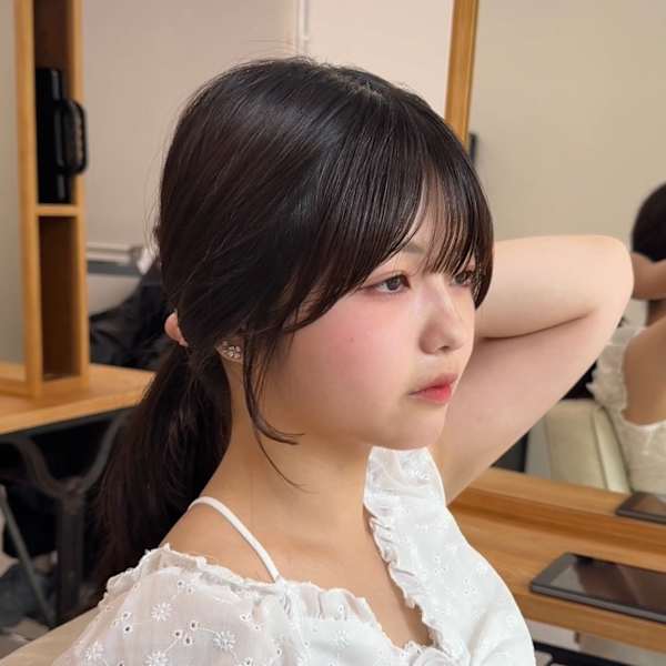 ★夏韓国ヘアレイヤーカット前髪顔周りくびれヘア