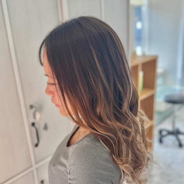 6Dエクステ90本/バレイヤージュ風