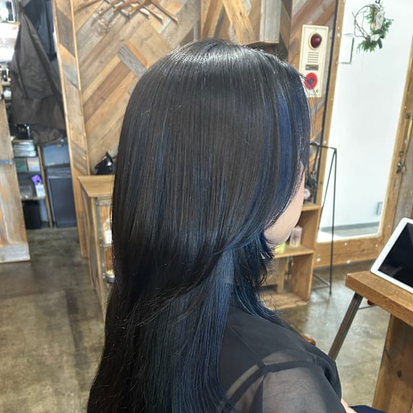 フェイスフレーミング×ネイビー