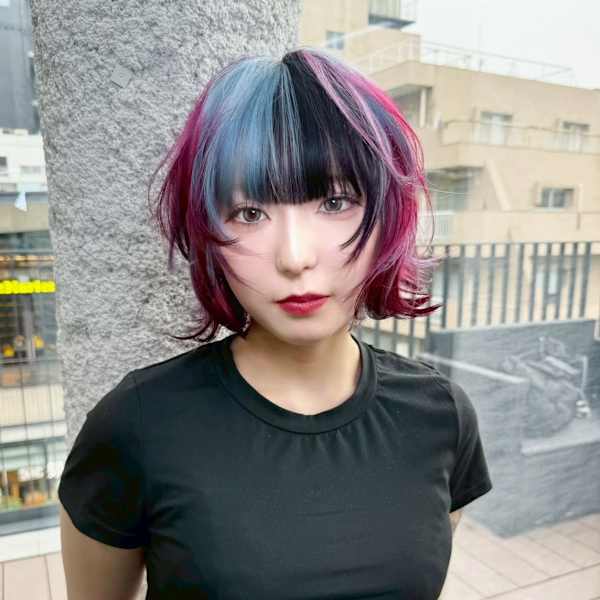 スラッシュカラー デザインカラー ハイトーン 原宿/表参道