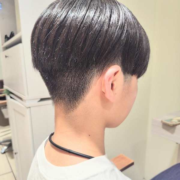 ショート 2ブロック メンズライク