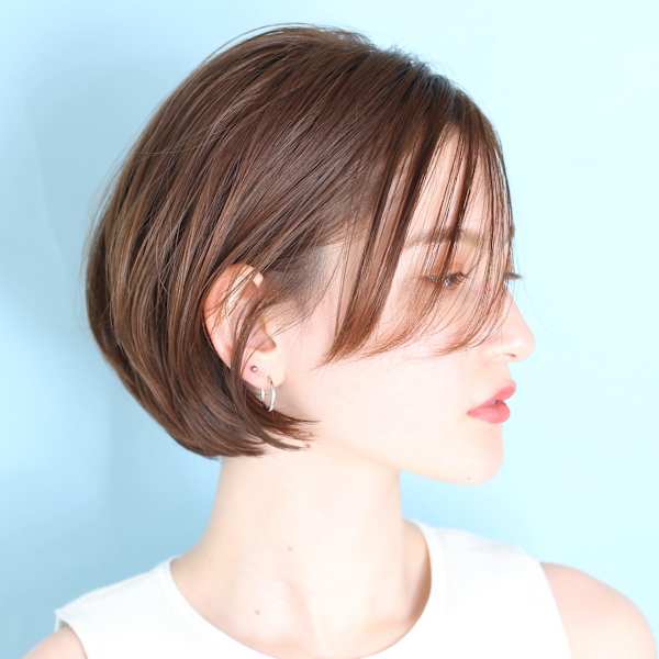 ショート・ボブ/面長/前髪なし/絶壁解消/30代/40代/