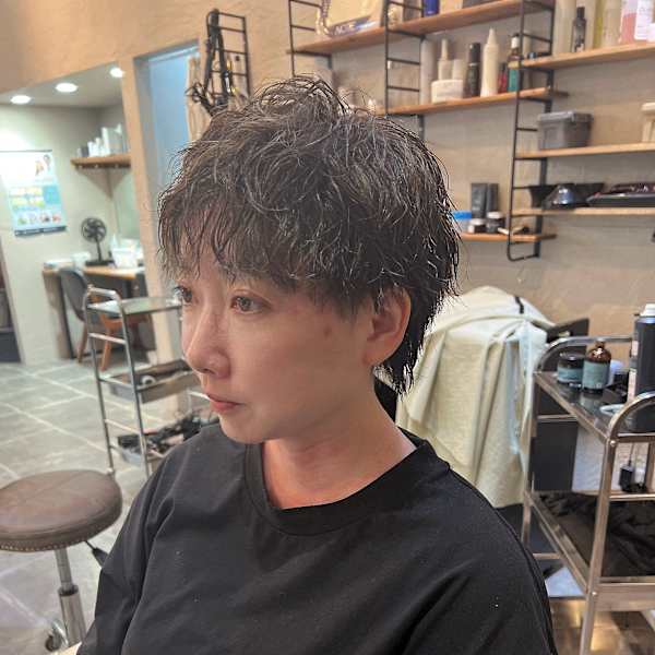 ショート 大人女子 パーマ|Glimpse 大濠店