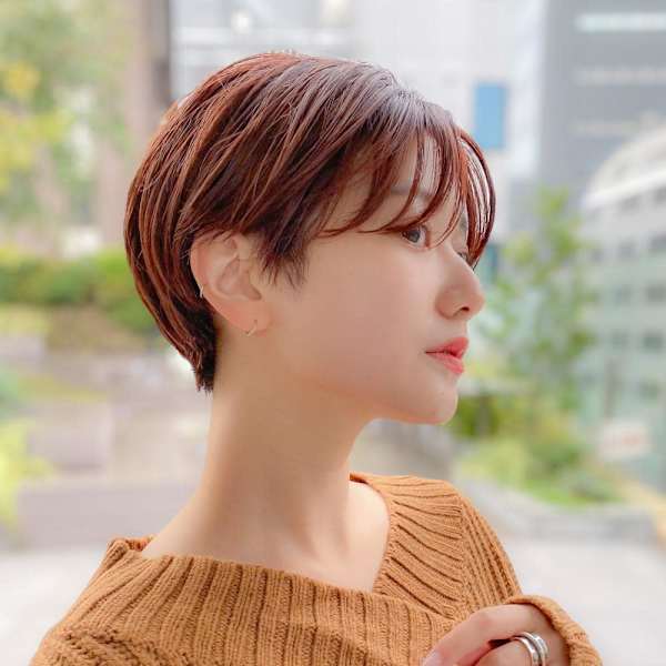大人愛されショートヘア/ハンサムショート/透明感ベージュ