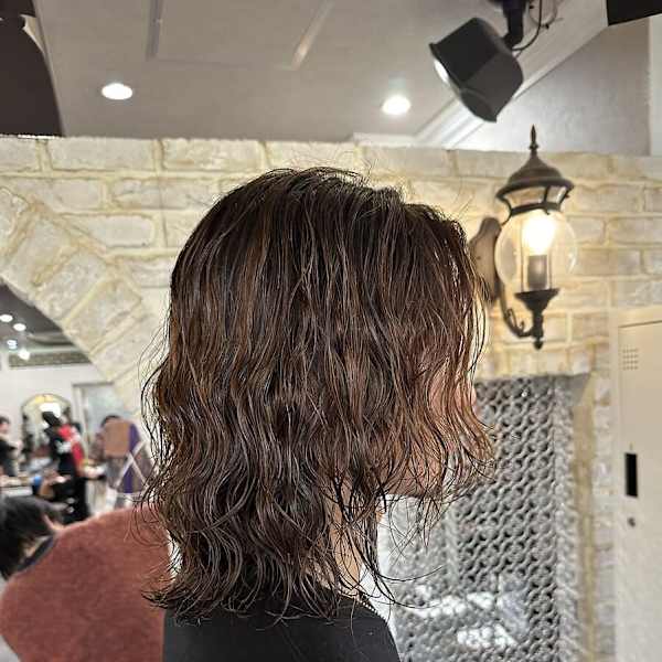 メンズロングウェーブパーマ