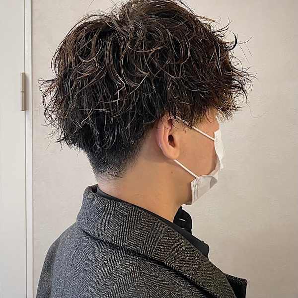 ツイスパ刈り上げマッシュ