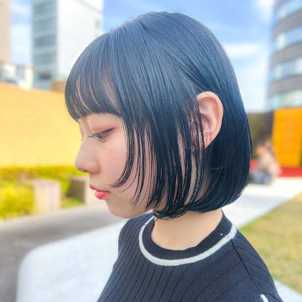 フェイスレイヤー＆ウルフボブ/ミニボブ/ネイビーブルー